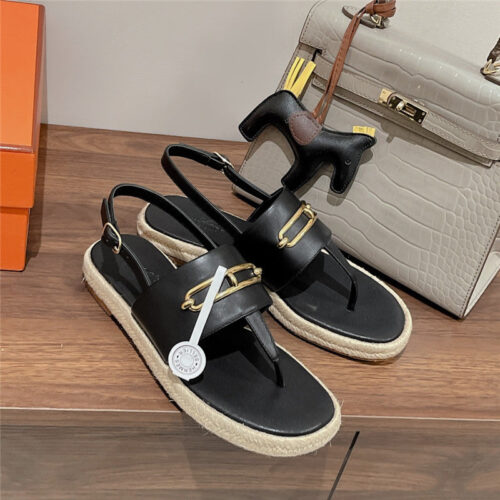 High Quality Luxury Hermes Knitted Flat Sandals – Style 49475 product detail