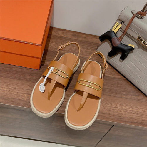High Quality Luxury Hermes Knitted Flat Sandals – Style 82243 product detail