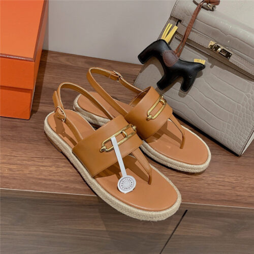High Quality Luxury Hermes Knitted Flat Sandals – Style 82243 alternate view