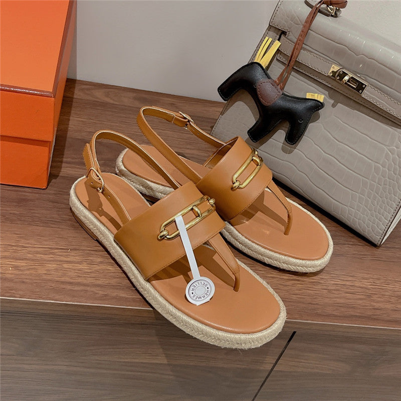 High Quality Luxury Hermes Knitted Flat Sandals – Style 82243 product detail
