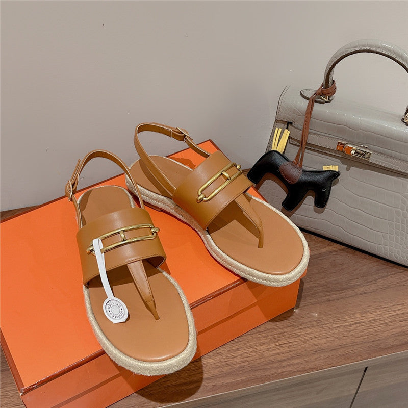 High Quality Luxury Hermes Knitted Flat Sandals – Style 82243 product detail