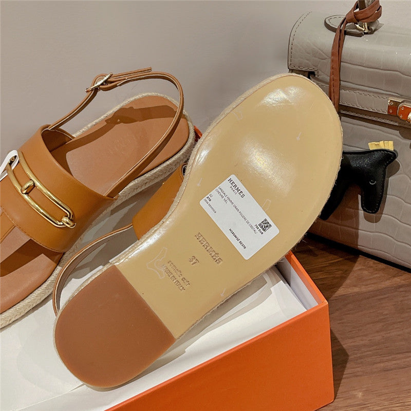 High Quality Luxury Hermes Knitted Flat Sandals – Style 82243 product detail
