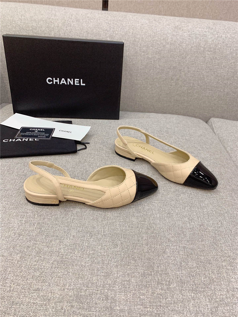 High Quality Luxury Chanel Sling Back Flats
