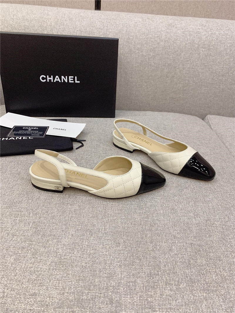 High Quality Luxury Chanel Sling Back Flats – Style 04006