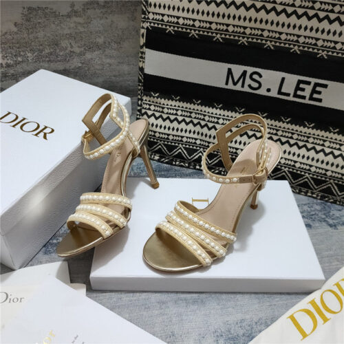 High Quality Luxury Dior Gem Heeled Sandal – Style 14726 alternate view