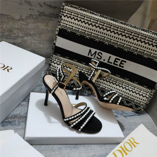 High Quality Luxury Dior Gem Heeled Sandal – Style 19814