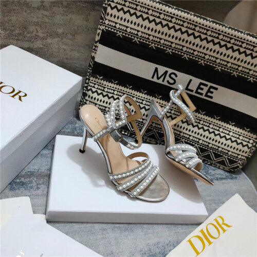 High Quality Luxury Dior Gem Heeled Sandal