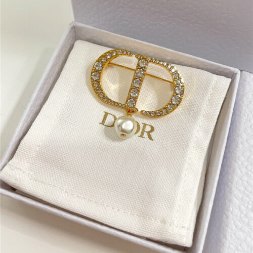 High Quality Luxury Dior Cd Drop Bead Brooch product detail