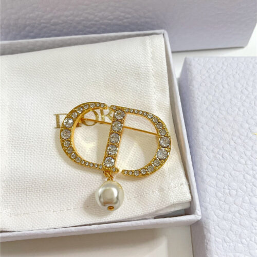 High Quality Luxury Dior Cd Drop Bead Brooch product detail