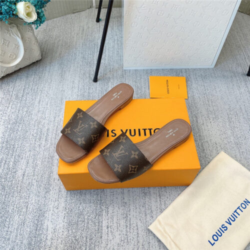 High Quality Luxury Louis Vuitton Revival Flat Slippers