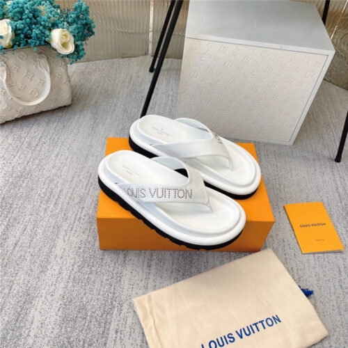 High Quality Luxury Louis Vuitton Platform Flip-Flops