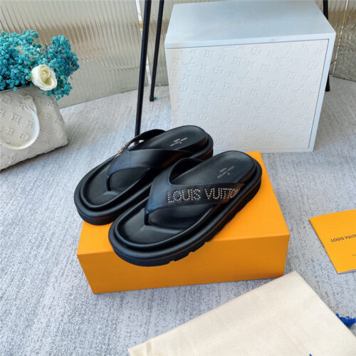 High Quality Luxury Louis Vuitton Platform Flip-Flops – Style 32163 alternate view
