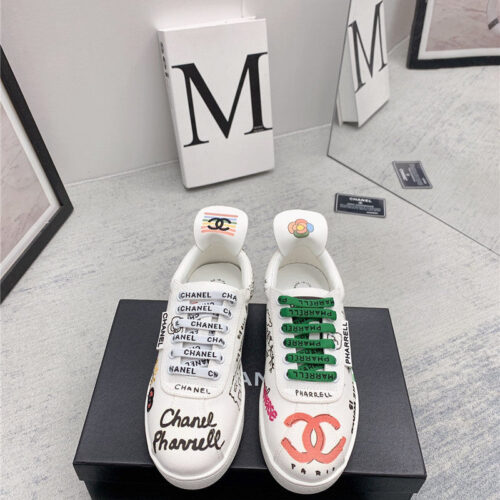 High Quality Luxury Chanel Classic Graffiti Sneakers – Style 93990 alternate view