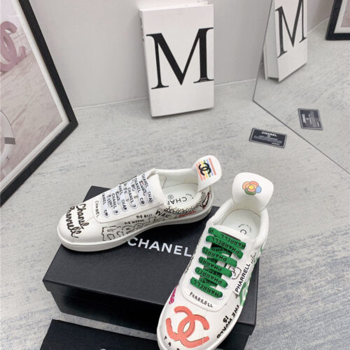 High Quality Luxury Chanel Classic Graffiti Sneakers – Style 93990 product detail