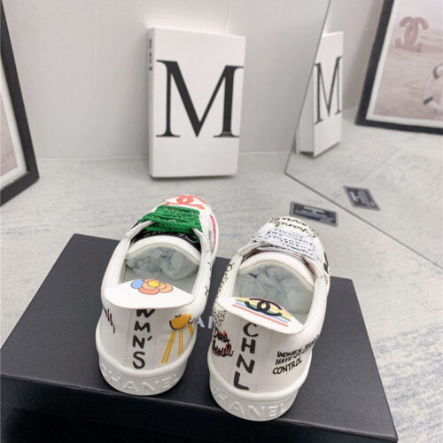 High Quality Luxury Chanel Classic Graffiti Sneakers – Style 93990 product detail