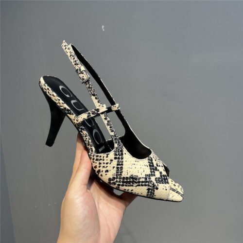 High Quality Luxury Gucci Mesh Fish Mouth High Heel Sandals product detail