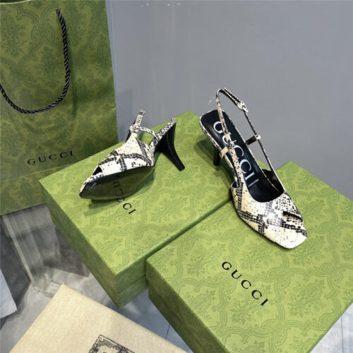 High Quality Luxury Gucci Mesh Fish Mouth High Heel Sandals product detail
