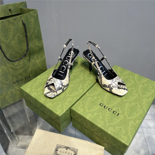 High Quality Luxury Gucci Mesh Fish Mouth High Heel Sandals product detail