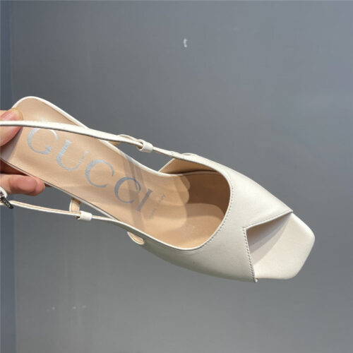 High Quality Luxury Gucci Mesh Fish Mouth High Heel Sandals – Style 26707 product detail