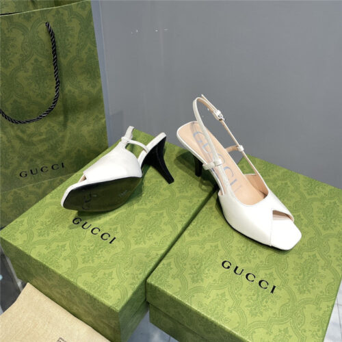 High Quality Luxury Gucci Mesh Fish Mouth High Heel Sandals – Style 26707 product detail