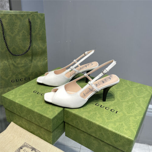 High Quality Luxury Gucci Mesh Fish Mouth High Heel Sandals – Style 26707 alternate view