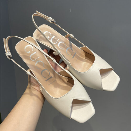 High Quality Luxury Gucci Mesh Fish Mouth High Heel Sandals – Style 26707 product detail