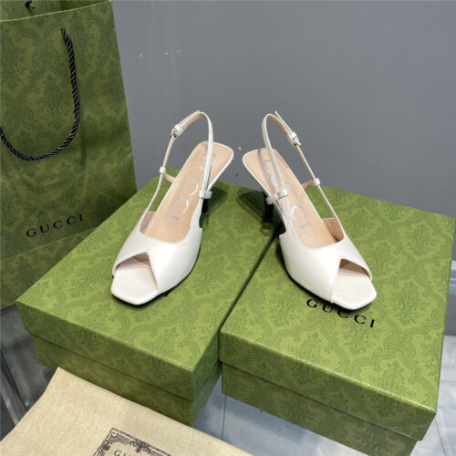 High Quality Luxury Gucci Mesh Fish Mouth High Heel Sandals – Style 26707 product detail