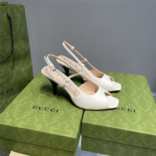 High Quality Luxury Gucci Mesh Fish Mouth High Heel Sandals – Style 26707