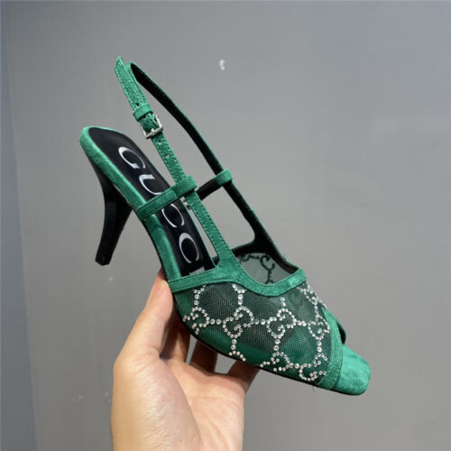 High Quality Luxury Gucci Mesh Fish Mouth High Heel Sandals – Style 92243 product detail