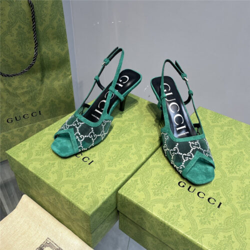 High Quality Luxury Gucci Mesh Fish Mouth High Heel Sandals – Style 92243 alternate view