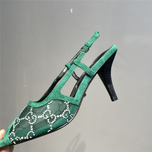 High Quality Luxury Gucci Mesh Fish Mouth High Heel Sandals – Style 92243 product detail