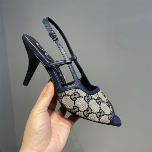 High Quality Luxury Gucci Mesh Fish Mouth High Heel Sandals – Style 57779 product detail