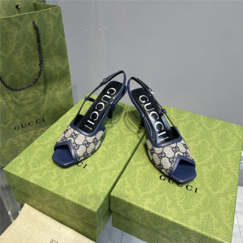 High Quality Luxury Gucci Mesh Fish Mouth High Heel Sandals – Style 57779 product detail