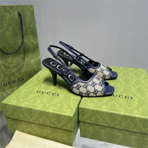 High Quality Luxury Gucci Mesh Fish Mouth High Heel Sandals – Style 57779