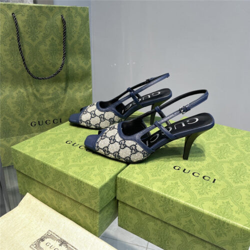 High Quality Luxury Gucci Mesh Fish Mouth High Heel Sandals – Style 57779 alternate view