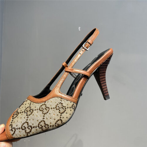 High Quality Luxury Gucci Mesh Fish Mouth High Heel Sandals – Style 23315 product detail
