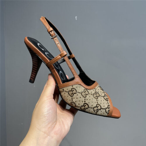 High Quality Luxury Gucci Mesh Fish Mouth High Heel Sandals – Style 23315 product detail
