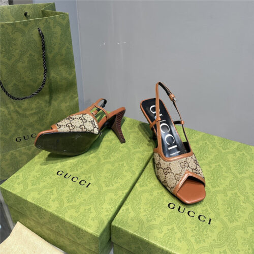 High Quality Luxury Gucci Mesh Fish Mouth High Heel Sandals – Style 23315 product detail