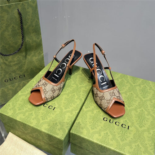 High Quality Luxury Gucci Mesh Fish Mouth High Heel Sandals – Style 23315 alternate view