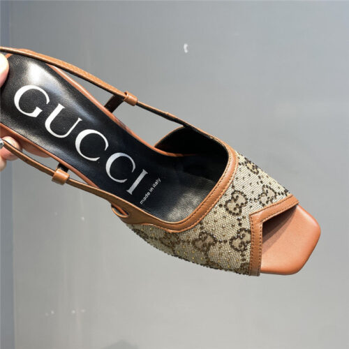 High Quality Luxury Gucci Mesh Fish Mouth High Heel Sandals – Style 23315 product detail