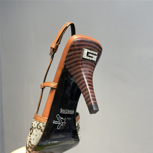 High Quality Luxury Gucci Mesh Fish Mouth High Heel Sandals – Style 23315 product detail