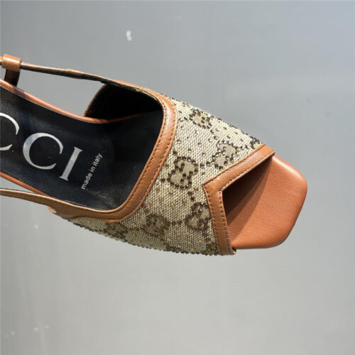 High Quality Luxury Gucci Mesh Fish Mouth High Heel Sandals – Style 23315 product detail