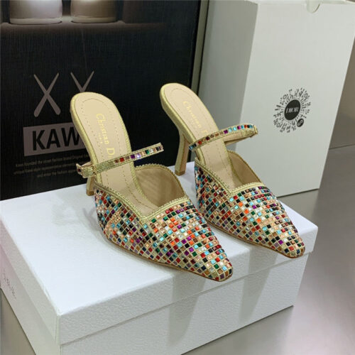 High Quality Luxury Dior Mule Heel Sandal – Style 14534