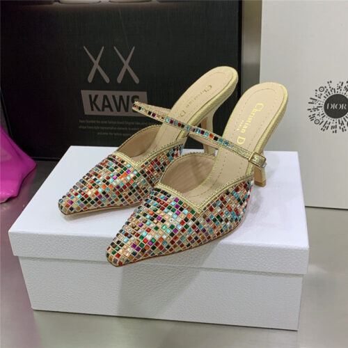 High Quality Luxury Dior Mule Heel Sandal – Style 14534 alternate view