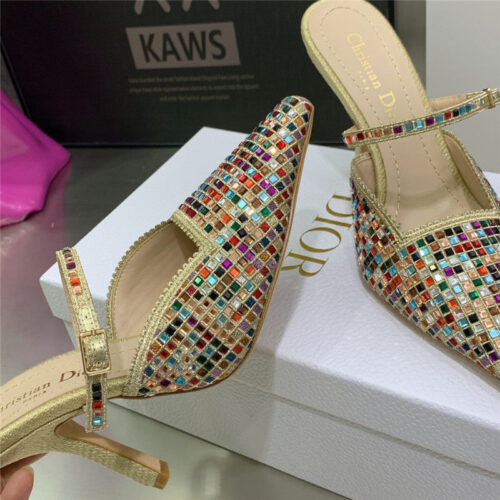 High Quality Luxury Dior Mule Heel Sandal – Style 14534 product detail