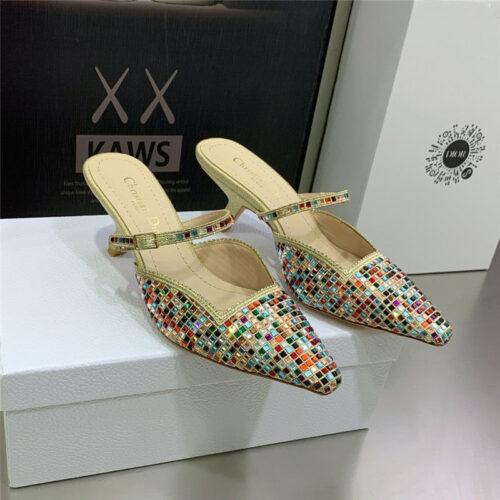High Quality Luxury Dior Mule Heel Sandal