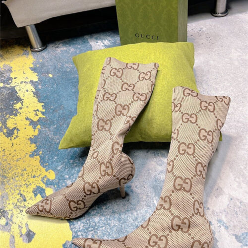 High Quality Luxury Gucci Classic GG High Heel Boots alternate view