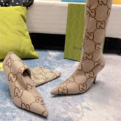 High Quality Luxury Gucci Classic GG High Heel Boots