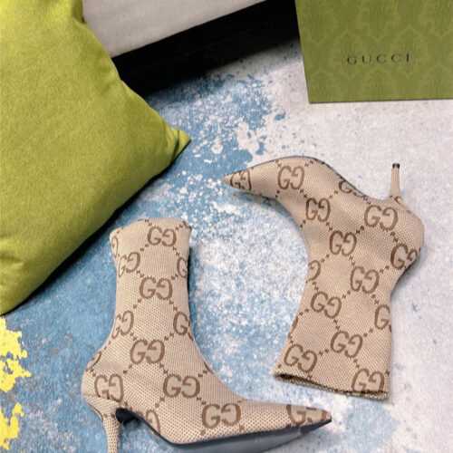 High Quality Luxury Gucci Classic GG High Heel Ankle Boots product detail