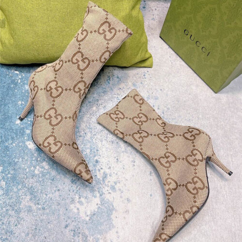 High Quality Luxury Gucci Classic GG High Heel Ankle Boots product detail